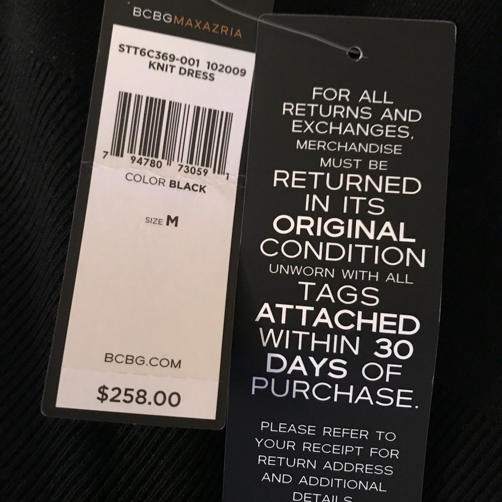 NWT BCG BLACK PUFF SLEEVE DRESS M - Picture 5 of 5